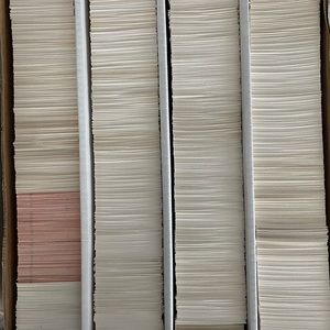 3200 count storage box full of baseball cards.